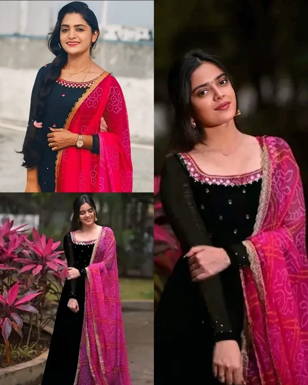 Black_Geogette_Embroided_Full_Sleeve_Gown_With_Dupatta_For_Women