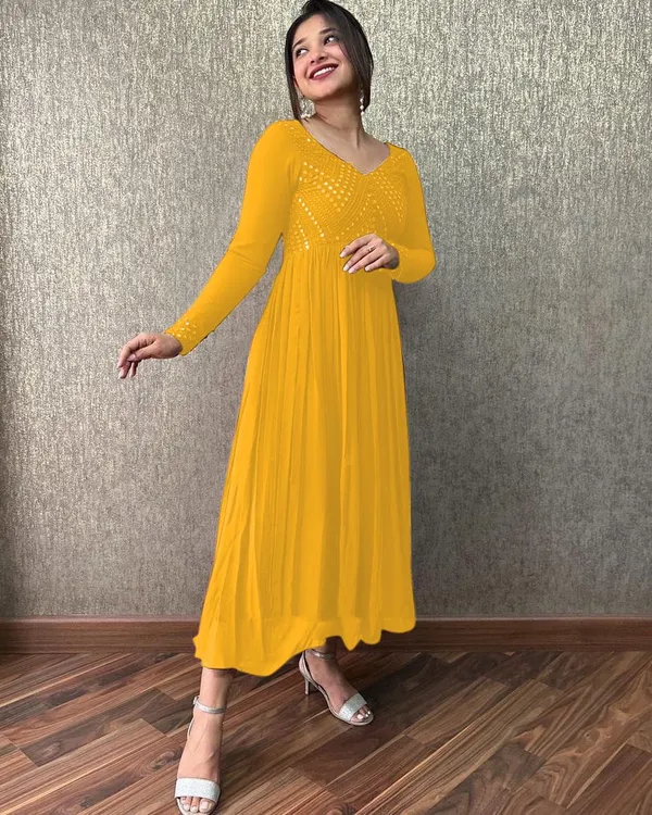Yellow_Georgette_Sequence_Embroided_Full_Sleeve_Gown_For_Women