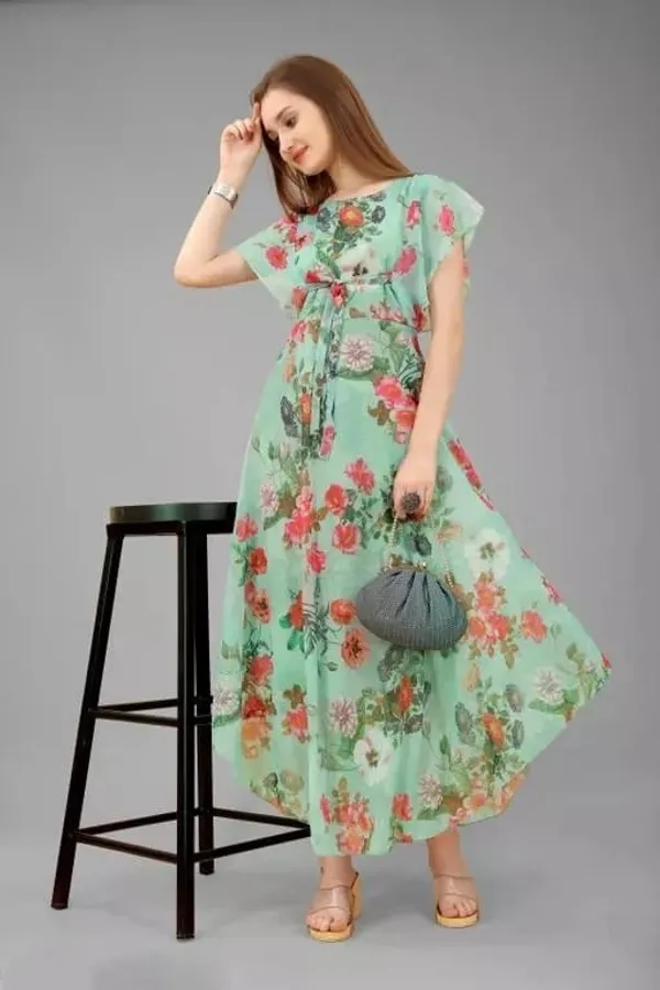 Green_Fox_Georgette_Floral_Printed_Ruffle_Sleeve_Gown_For_Women