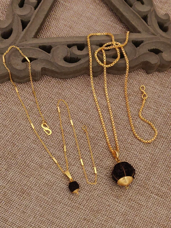 Gold_Plated__Couple_2_Pendants+Chain_Set_For_Male_