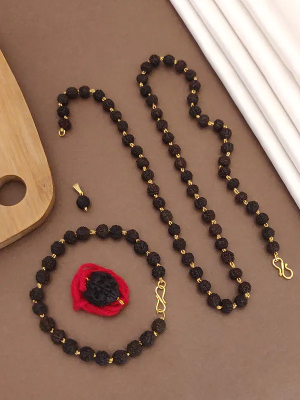 Combo_Regular_Black_Of_4_Natural_Rudraksh_Products_Natural_Rudraksh_Mala,_Bracelet_&_2_Pendants_For_Male