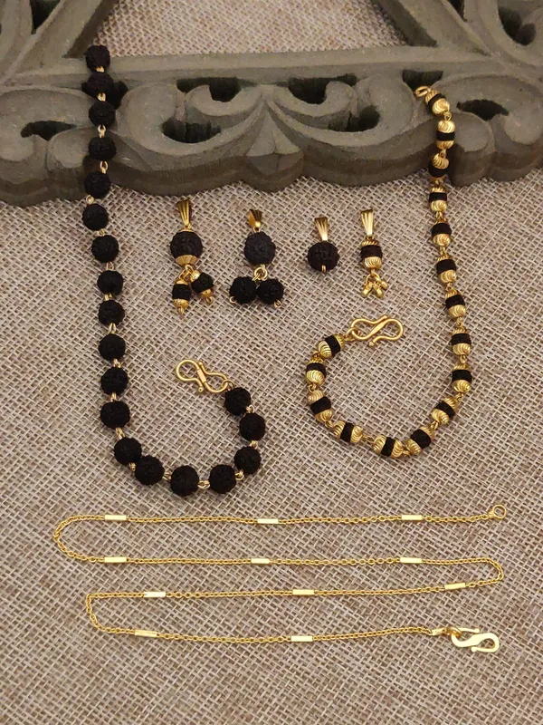 Gold_Plated__Combo_Female_2_Bracelet_3_Pendants_1_Chain_For_Female