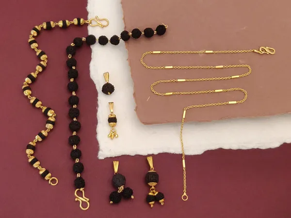 Gold_Plated__Combo_Female_2_Bracelet_3_Pendants_1_Chain_For_Female