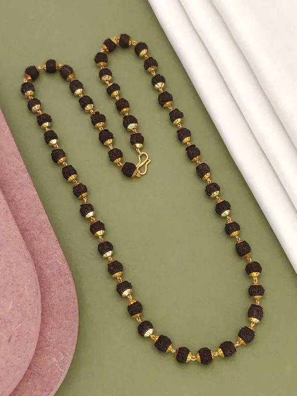 Gold_Plated__Regular_Size_Natural_Rudraksh_Mala