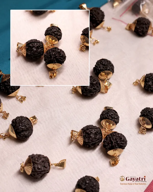 Gold_Plated__Natural_Rudraksh_Pendant_&_Chain_For_Male