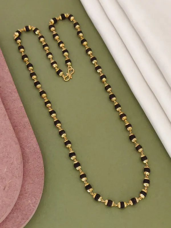 Gold_Plated__Natural_Rudraksh_Beed_Vertical_Cap_Mala_For_Male_
