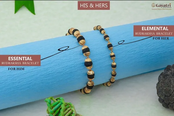 Gold_Plated__Couple_Vertical_Natural_Rudraksh_Bracelet_For_Male