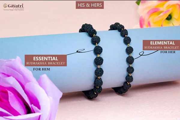 Gold_Plated_Couple_Regular_Natural_Rudraksh_Bracelet_For_Male_