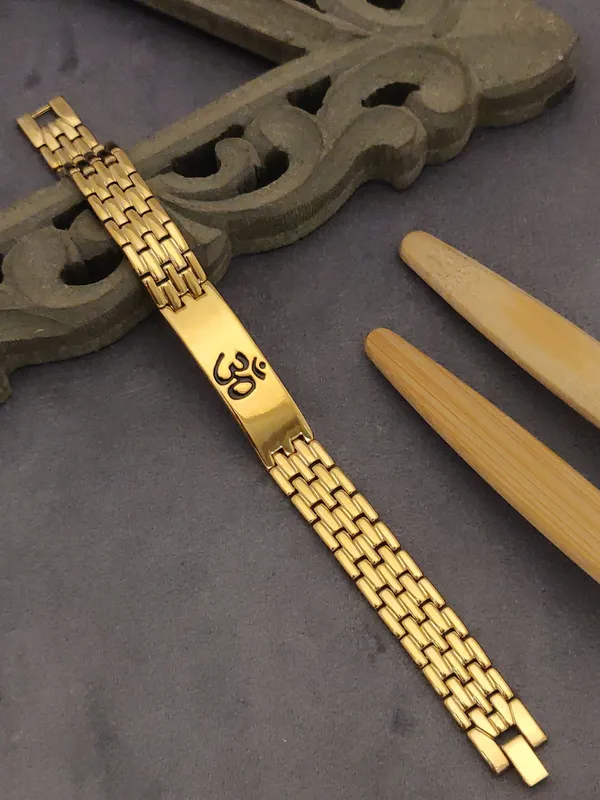 Gold_Plated__Ohm_Bracelet_For_Male