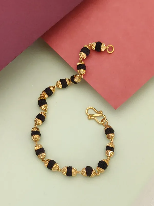 Gold_Plated__Female_Natural_Rudraksh_Bracelet