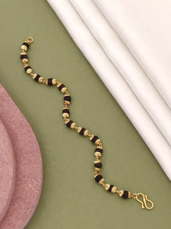 Gold_Plated__Female_Natural_Rudraksh_Bracelet