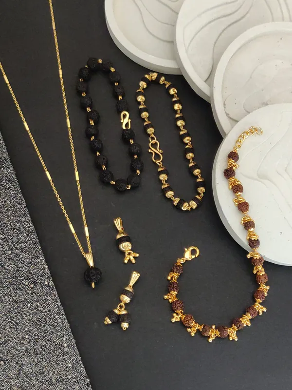 Gold_Plated_Combo_For_Women_|_3_Bracelets_&_3_Pendants_With_Chain