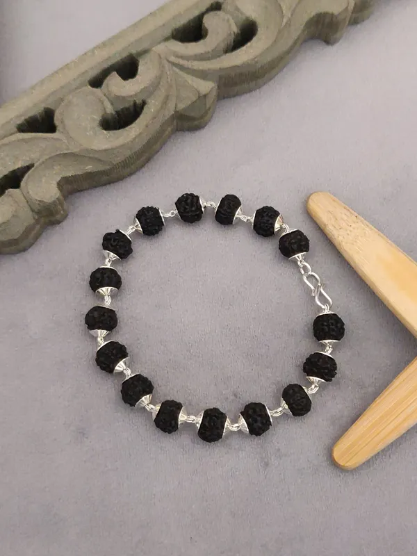 Silver_Plated__Natural_Rudraksh_Bracelet_For_Men