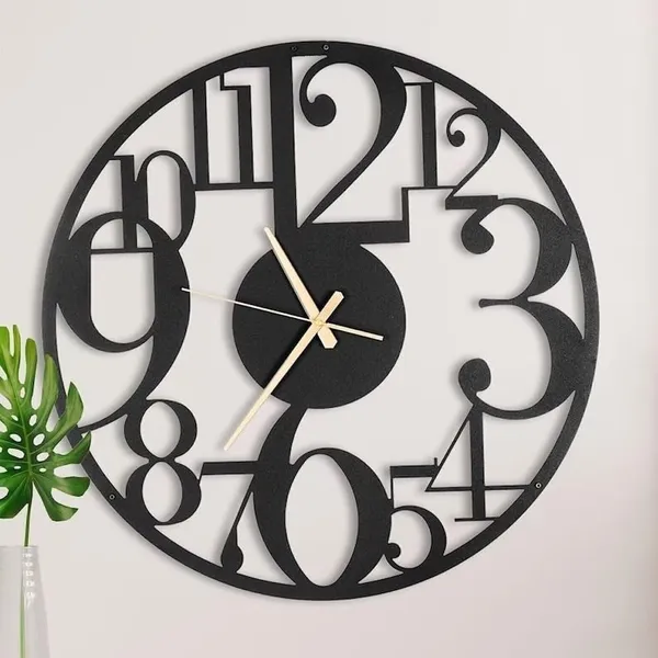 Black_Heavy_Metal_Matte_Finish_I_Metal_Antique_Wall_Clock_For_Home,Office_And_Living_Room