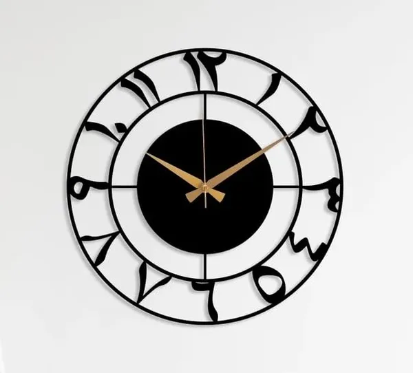 Arabic_Number_Islamic_Wall_Clock_|_Black_Heavy_Metal_Matte_Finish_Wall_Clock