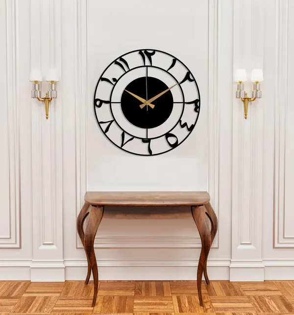 Arabic_Number_Islamic_Wall_Clock_|_Black_Heavy_Metal_Matte_Finish_Wall_Clock