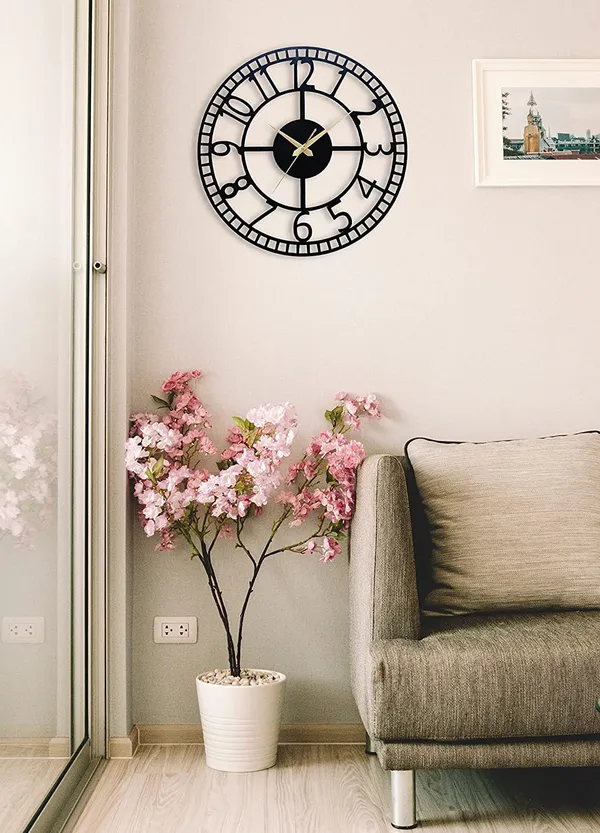 Black_Matte_Finish_Heavy_Metal_Modern_Wall_Clock_For_Home,Office_And_Living_Room