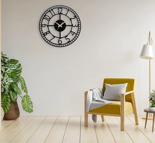 Black_Matte_Finish_Heavy_Metal_Modern_Wall_Clock_For_Home,Office_And_Living_Room