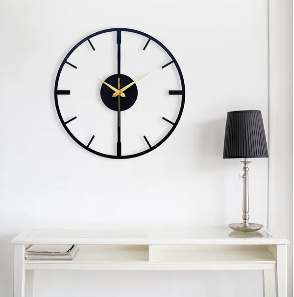 Black_Stylish_Design_Metal_Wall_Clock_For_Living_Room,_Fancy_Modern_Wall_Clock
