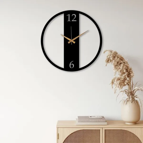 Black_Heavy_Metal_Matte_Finish_Metal_Modern_Wall_Clock_For_Home_Decore