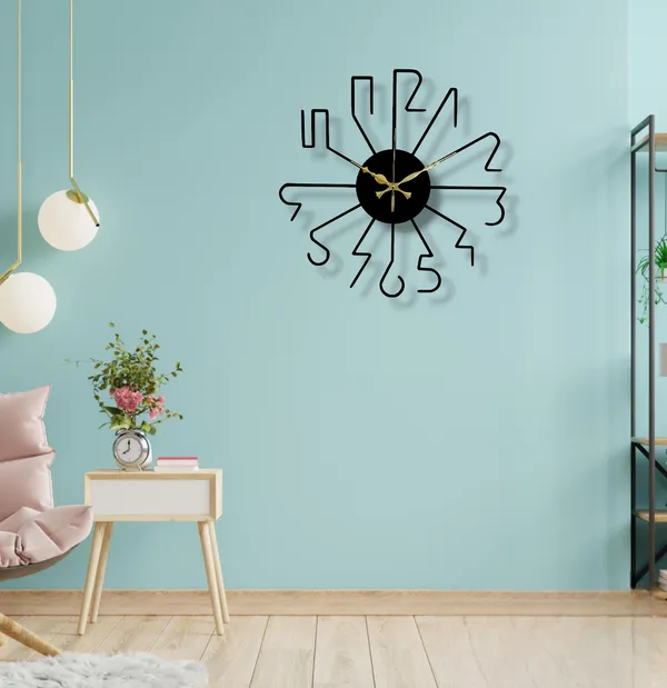 Black_Matte_Finish_Designer_Heavy_Metal_Wall_Clock