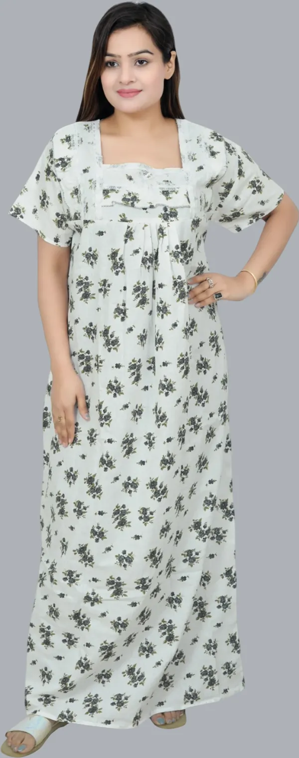 Cotton_Printed_Square_Neck_Night_Wear_For_Women