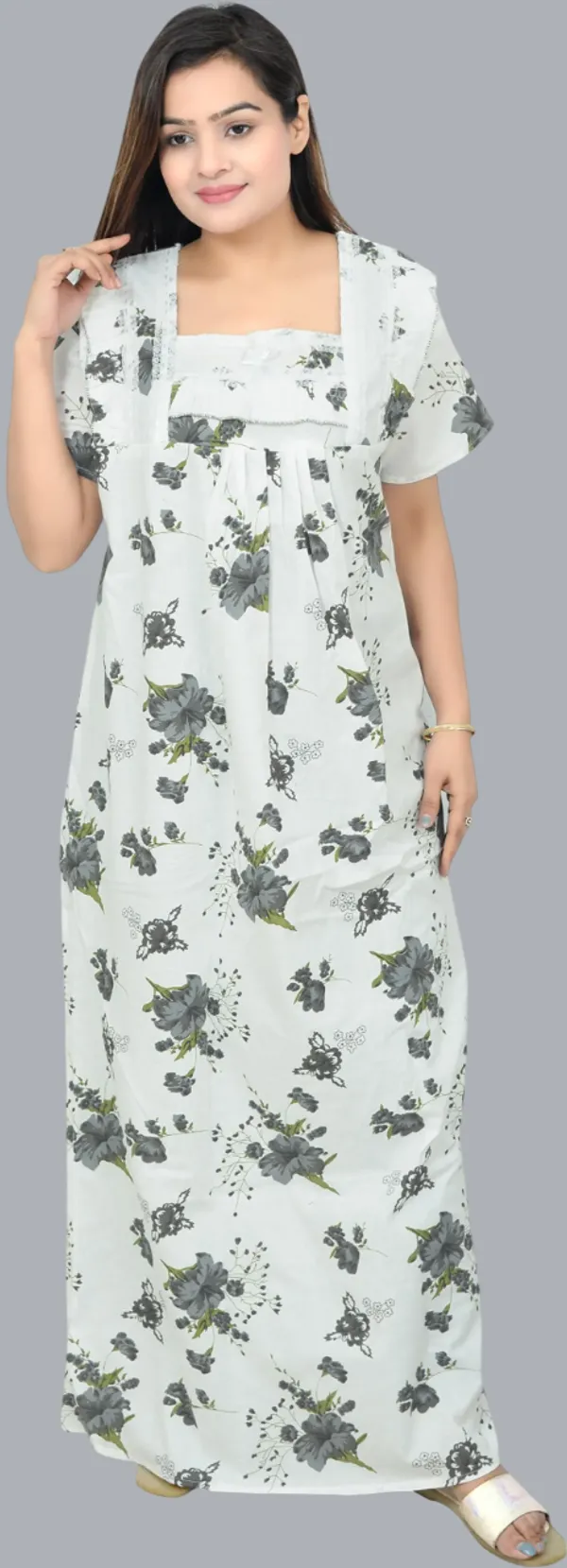 Cotton_Lace_Square_Neck_Night_Wear_For_Women