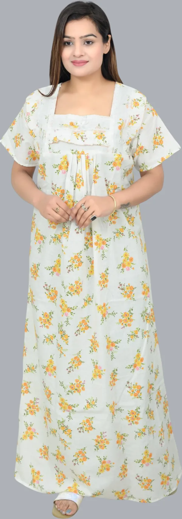 Cotton_Lace_Square_Neck_Night_Wear_For_Women
