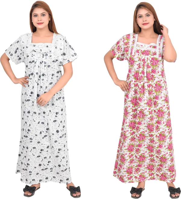 Pack_Of_2_-_Cotton_Printed_Square_Neck_Night_Wear_For_Women