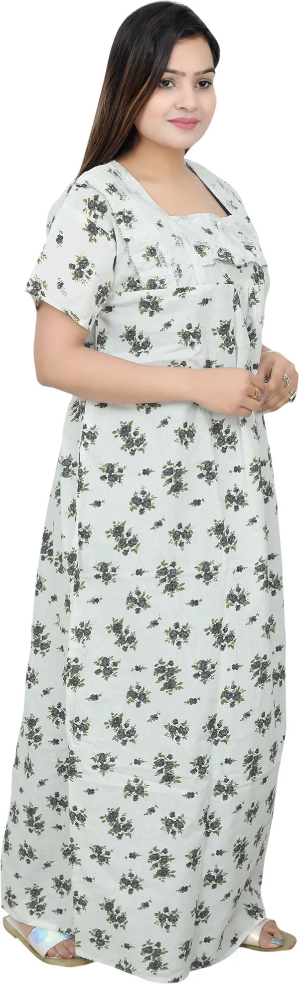 Cotton_Printed_Square_Neck_Night_Wear_For_Women