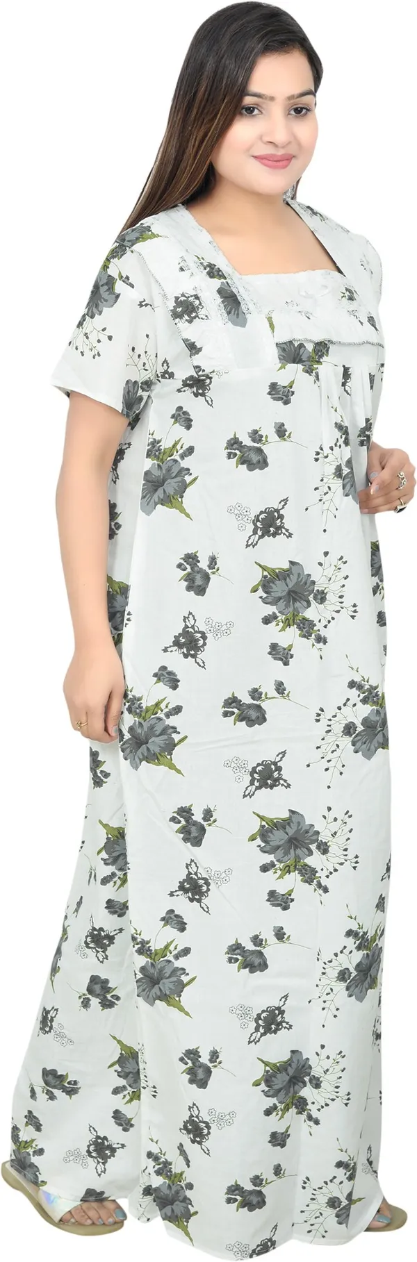 Cotton_Lace_Square_Neck_Night_Wear_For_Women