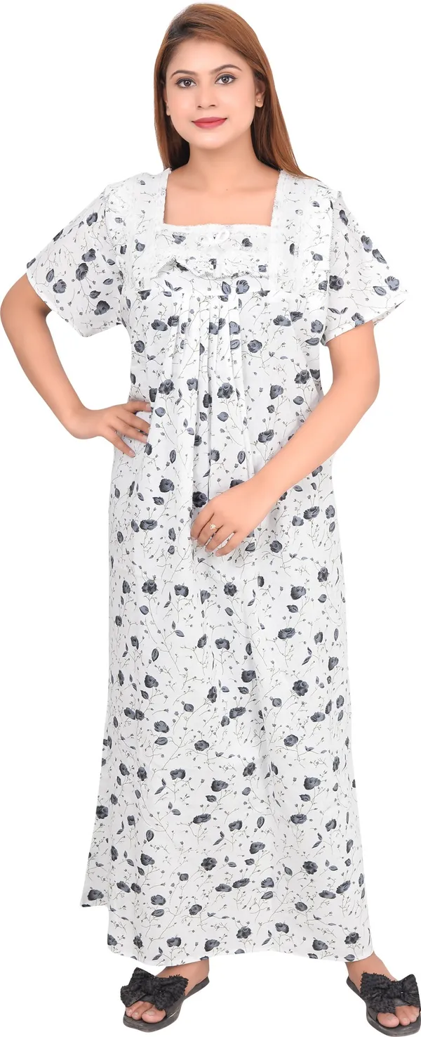 Cotton_Lace_Square_Neck_Night_Wear_For_Women