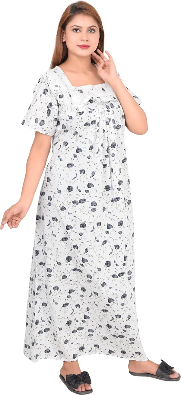 Cotton_Lace_Square_Neck_Night_Wear_For_Women