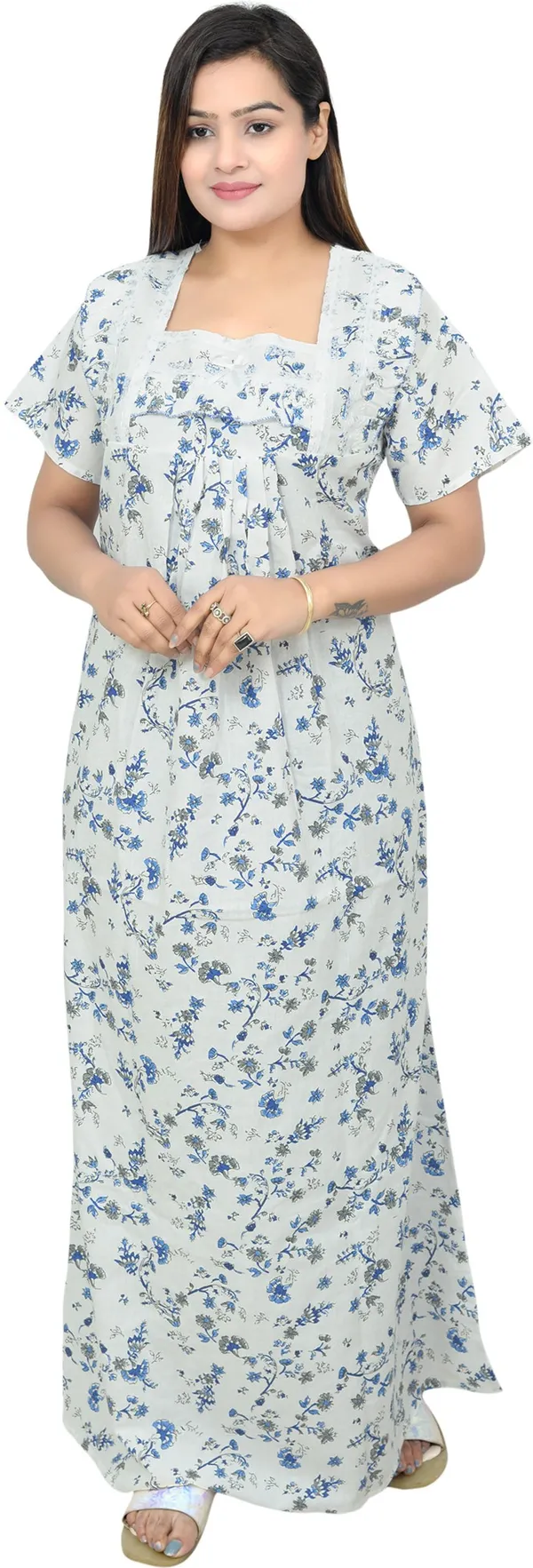 Cotton_Lace_Square_Neck_Night_Wear_For_Women