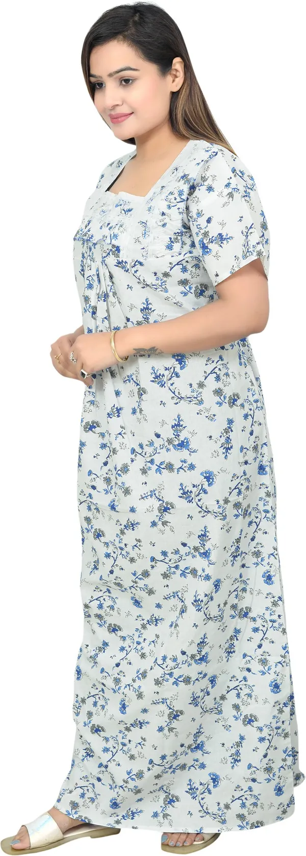 Cotton_Lace_Square_Neck_Night_Wear_For_Women