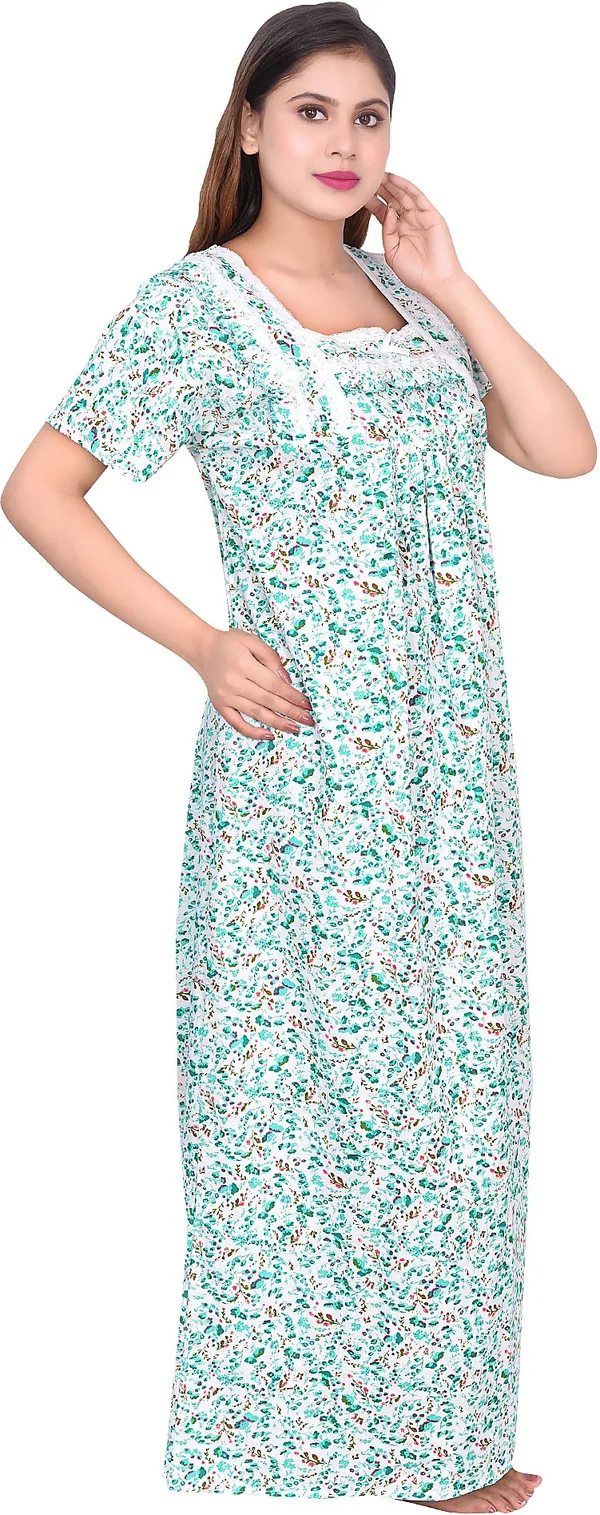 Cotton_Printed_Square_Neck_Night_Wear_For_Women