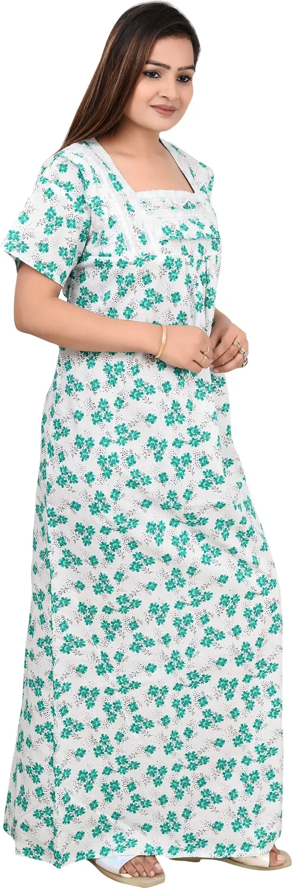 Cotton_Lace_Square_Neck_Night_Wear_For_Women