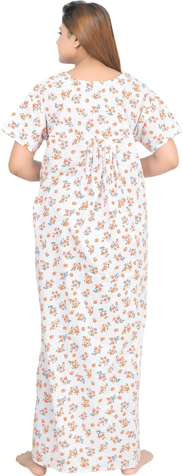 Pack_Of_2_-_Cotton_Printed::Floral_Square_Neck_Night_Wear_For_Women