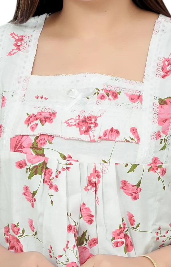 Pack_Of_2_-_Cotton_Floral_Square_Neck_Night_Wear_For_Women