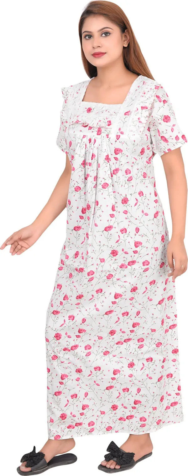 Cotton_Lace_Square_Neck_Night_Wear_For_Women