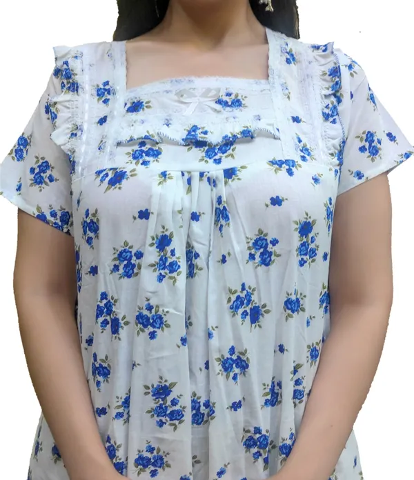 Pack_Of_2_-_Cotton_Floral_Square_Neck_Night_Wear_For_Women