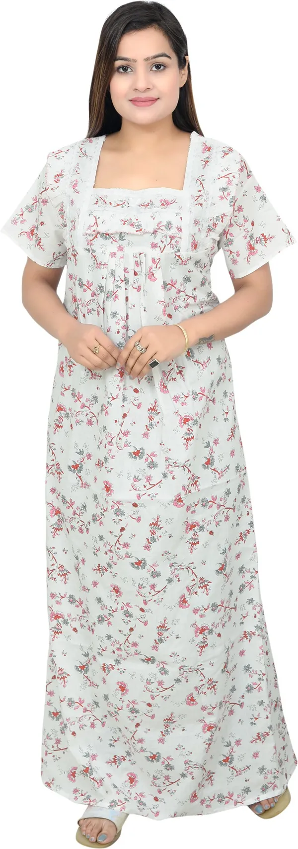 Cotton_Printed_Square_Neck_Night_Wear_For_Women