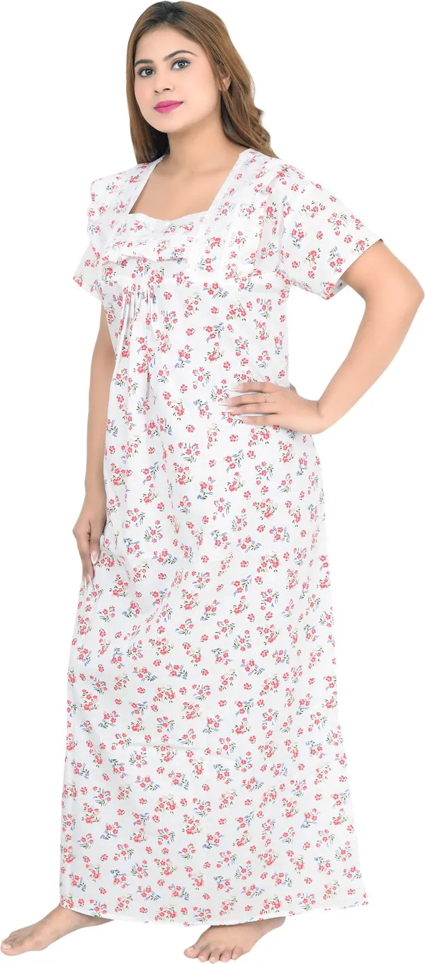 Cotton_Printed_Square_Neck_Night_Wear_For_Women