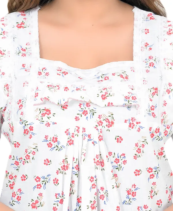 Cotton_Printed_Square_Neck_Night_Wear_For_Women