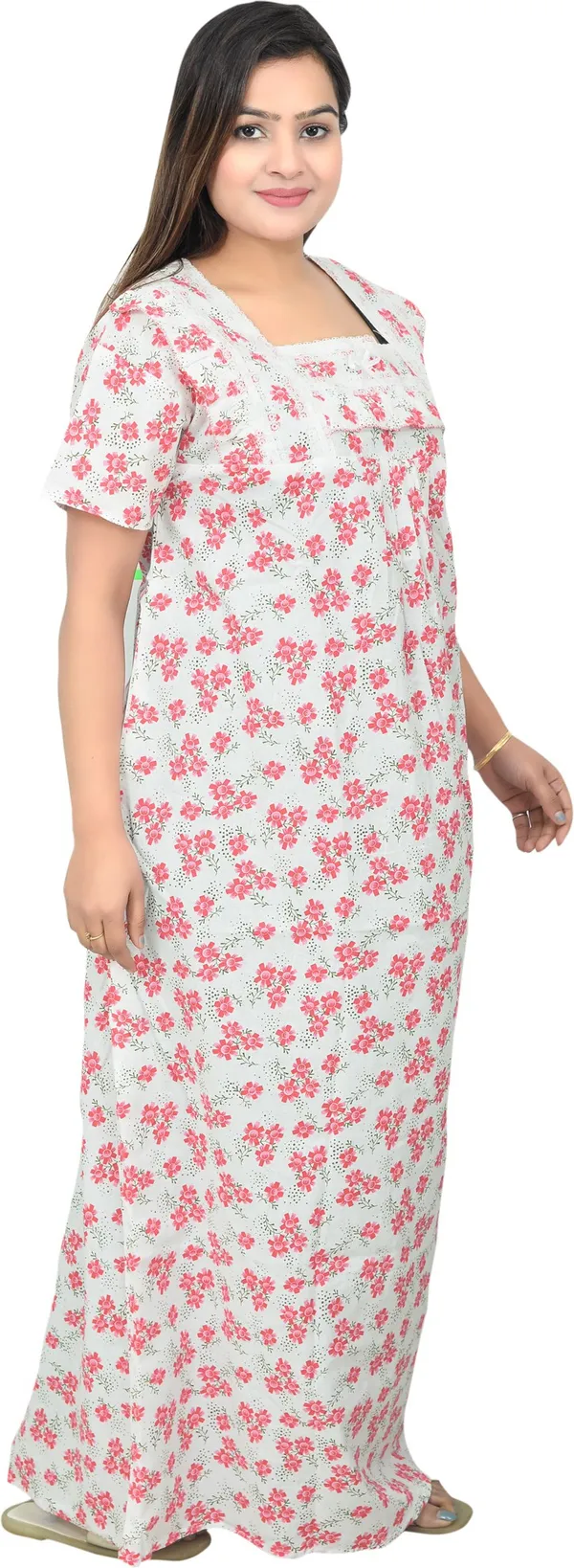 Cotton_Lace_Square_Neck_Night_Wear_For_Women