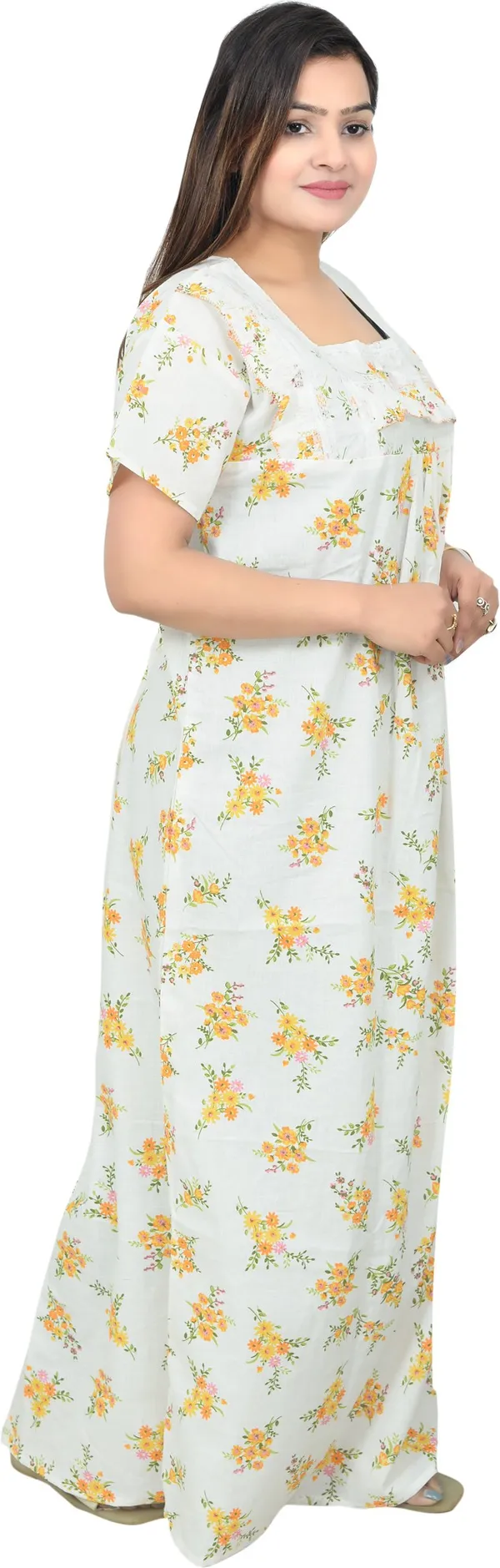 Cotton_Lace_Square_Neck_Night_Wear_For_Women