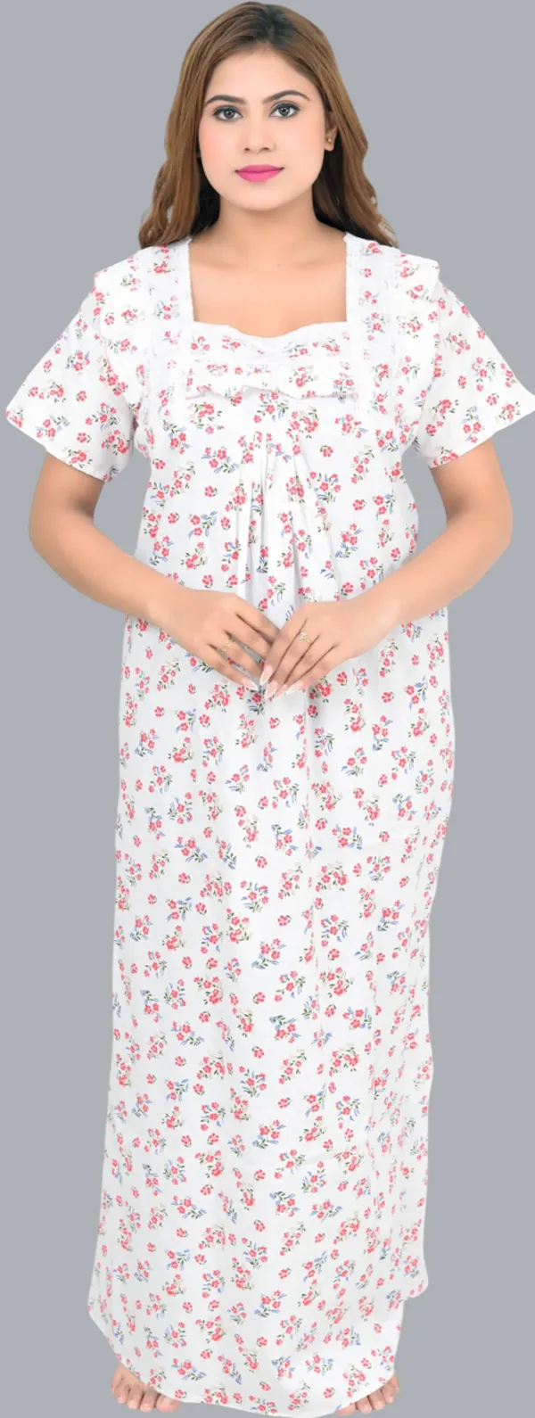 Cotton_Printed_Square_Neck_Night_Wear_For_Women
