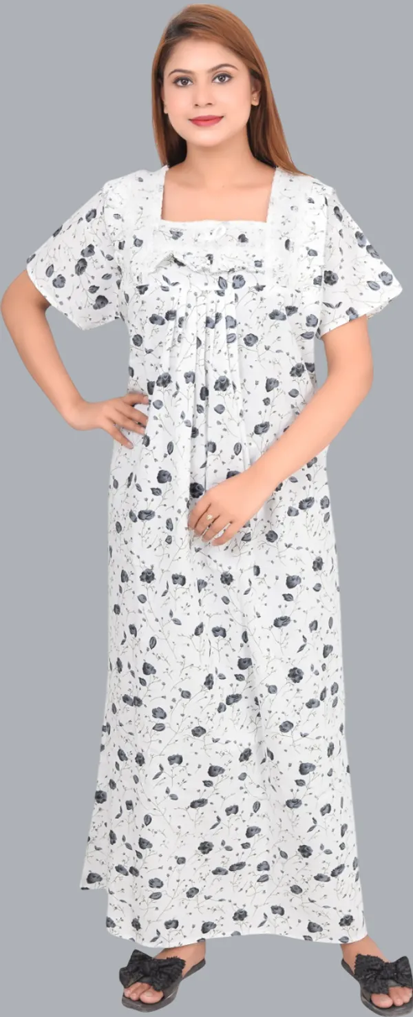 Cotton_Lace_Square_Neck_Night_Wear_For_Women