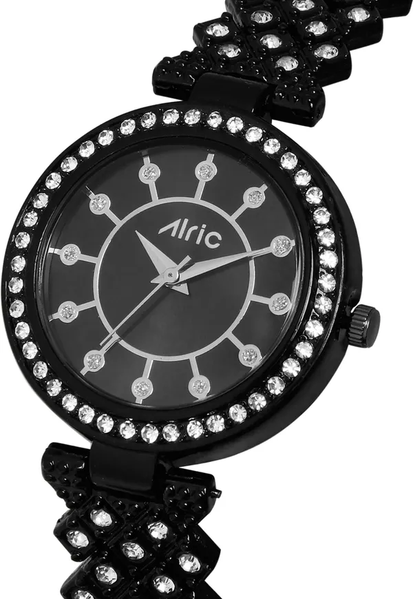 Black_Round_Quartz_Analog_Wrist_Watch_For_Girls_(30_Mm_Dial)