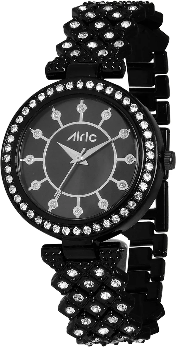 Black_Round_Quartz_Analog_Wrist_Watch_For_Girls_(30_Mm_Dial)